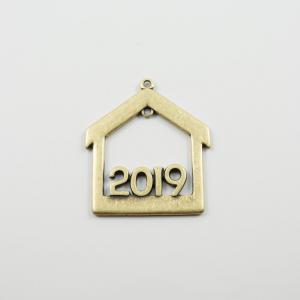 Μεταλλικό Σπίτι "2019" Μπρονζέ