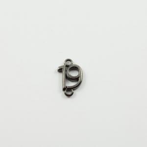 Metallic "19" Black 1.5x1cm
