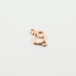 Metallic "19" Pink Gold 1.6x1.1cm