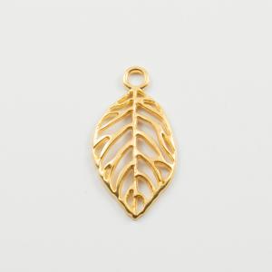 Metallic Perforated Leaf Golden