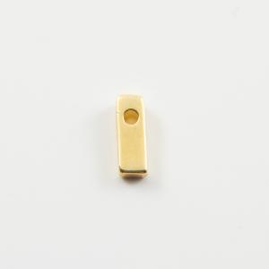 Μεταλλικό Περαστό "1" Χρυσό 8x3mm
