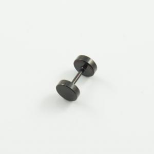 Titanium Plug Earring Black 6mm