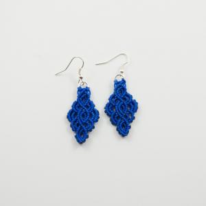 Macrame earrings Blue