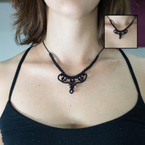 Macrame Necklace Black