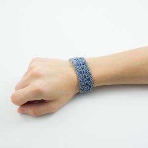 Macrame Bracelet Gray Blue