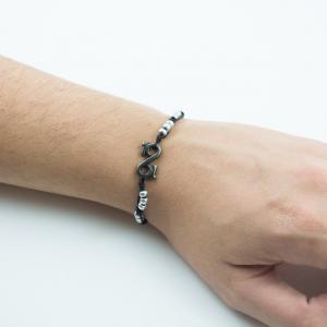 Bracelet Infinity-"19" Beads Silver