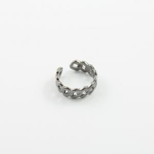 Metal Ring Chain Black Nickel