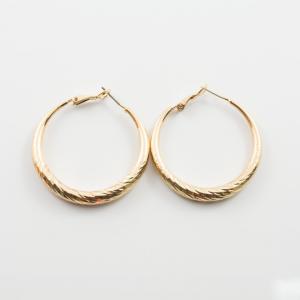 Earrings Hoops Crooked Gold