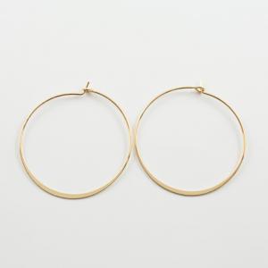 Earrings Hoops Gold 40mm