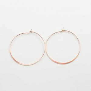 Earrings Hoops Pink Gold 40mm