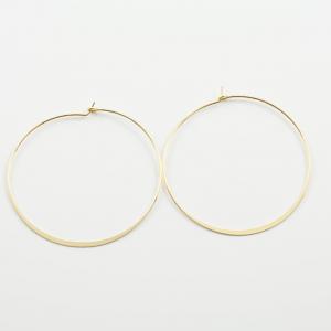 Earrings Hoops Gold 50mm
