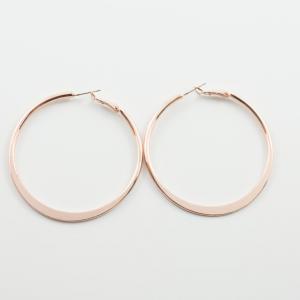 Earrings Hoops Pink Gold 54mm