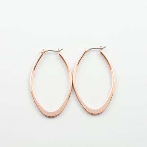 Earrings Hoops Pink Gold 44x26mm