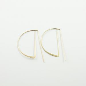 Earrings Hoops Gold Semicircle