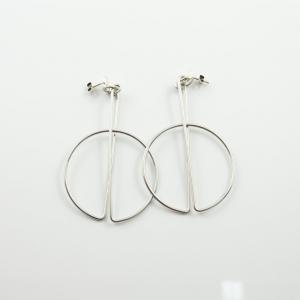 Earrings Pendant Hoops Silver