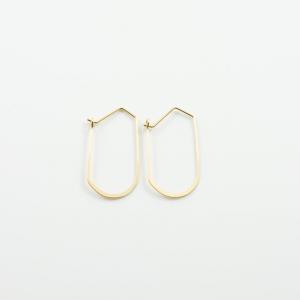 Earrings Hoops Gold 17x32mm