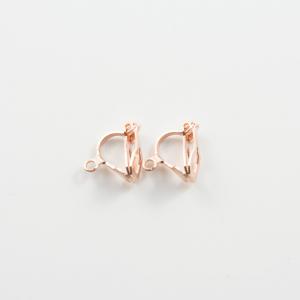 Earring Clips Pink Gold