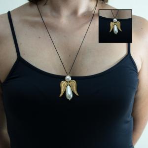 Necklace Angel Gold Pearls