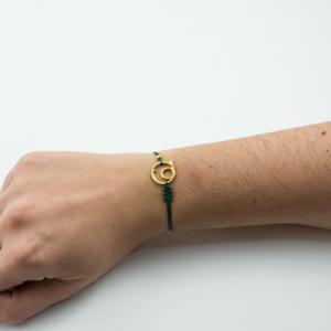 Bracelet "19" Round Gold Green