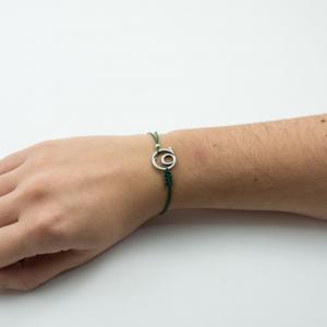 Bracelet "19" Round Silver Green