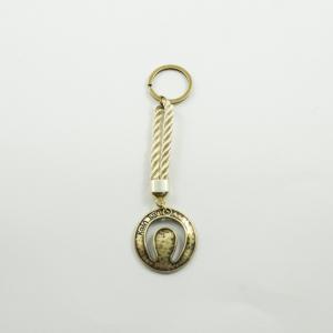 Charm Key Ring Horseshoe Bronze