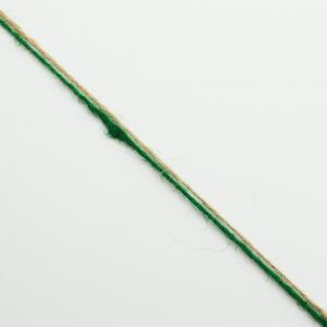 Flax Cord Double Green Natural