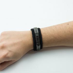 Bracelet Black Chain Gun Metal