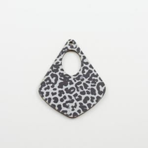 Wooden Rhombus Leopard Gray