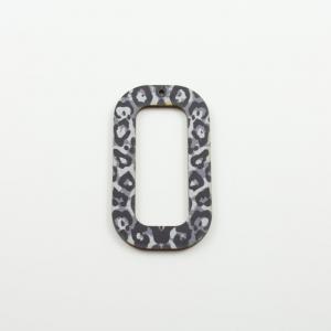 Wooden Rectangle Leopard Gray