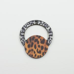 Ξύλινοι Κύκλοι Leopard Γκρι-Καφέ