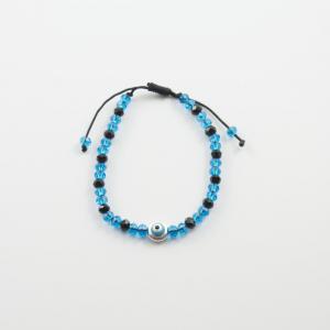 Bracelet Eye Light Blue Beads