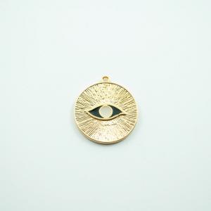 Μεταλλικό Μάτι Στρογγυλό Χρυσό Μαύρο 25m