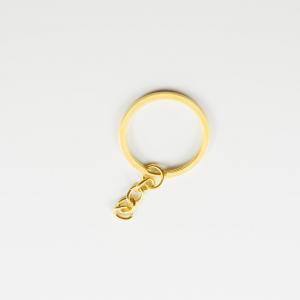 Key Ring Hoop Flat Chain Gold