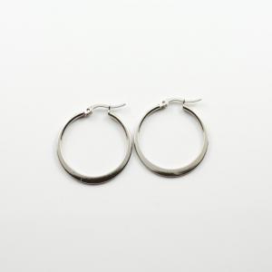 Hoop Earrings Silver 2.5cm