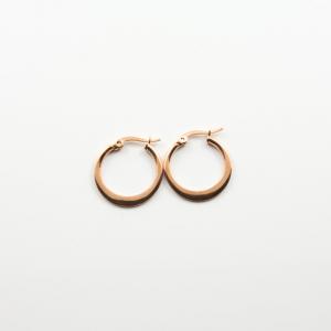 Hoop Earrings Pink Gold 1.6cm