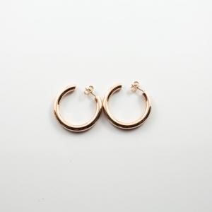 Hoop Earrings Pink Gold 2.2cm