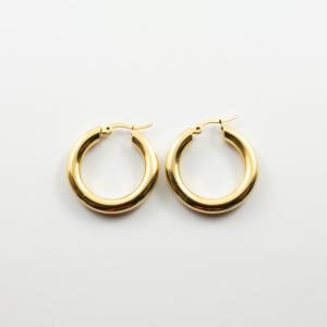 Hoop Earrings Gold 2x0.4cm