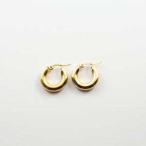 Hoop Earrings Gold 1.1x0.4cm