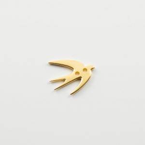 Metallic Motif Swallow Gold 1.7cm
