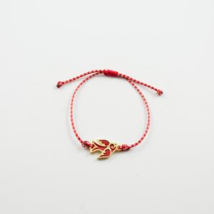 March Charm Bracelet Swallow Red