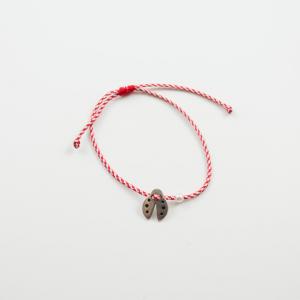 March Charm Bracelet Ladybug Silver