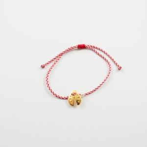 March Charm Bracelet Ladybug Gold