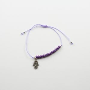 Bracelet Beads Purple Fatma's Hand