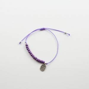 Bracelet Beads Purple Plate