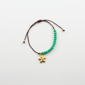Bracelet Beads Turquoise Flower