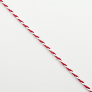 Cord March Red-White 2mm
