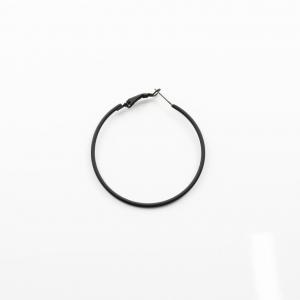 Earrings Hoops Black 3.5cm