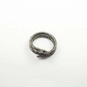Metallic  Bracelet Grey Snake