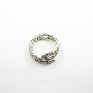 Metallic  Bracelet Silver Snake