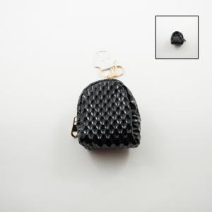 Wallet Leatherette Black 9x8cm